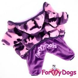Комбинезон Фиолетовая шубка теплый для собак
